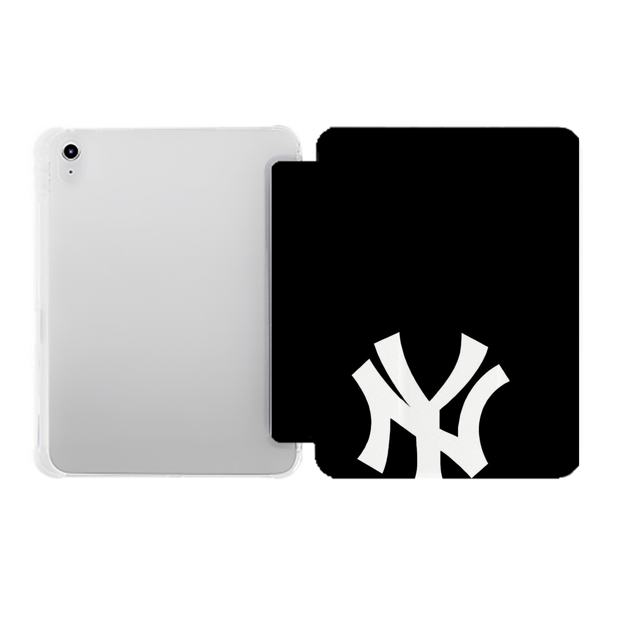 New York Yankees 115 Premium Tri-Fold PU Leather & Silicone IPad Case With Pencil Slot – Fits 9.5,10.5,10.9 – Adjustable Stand, Slim, Protective